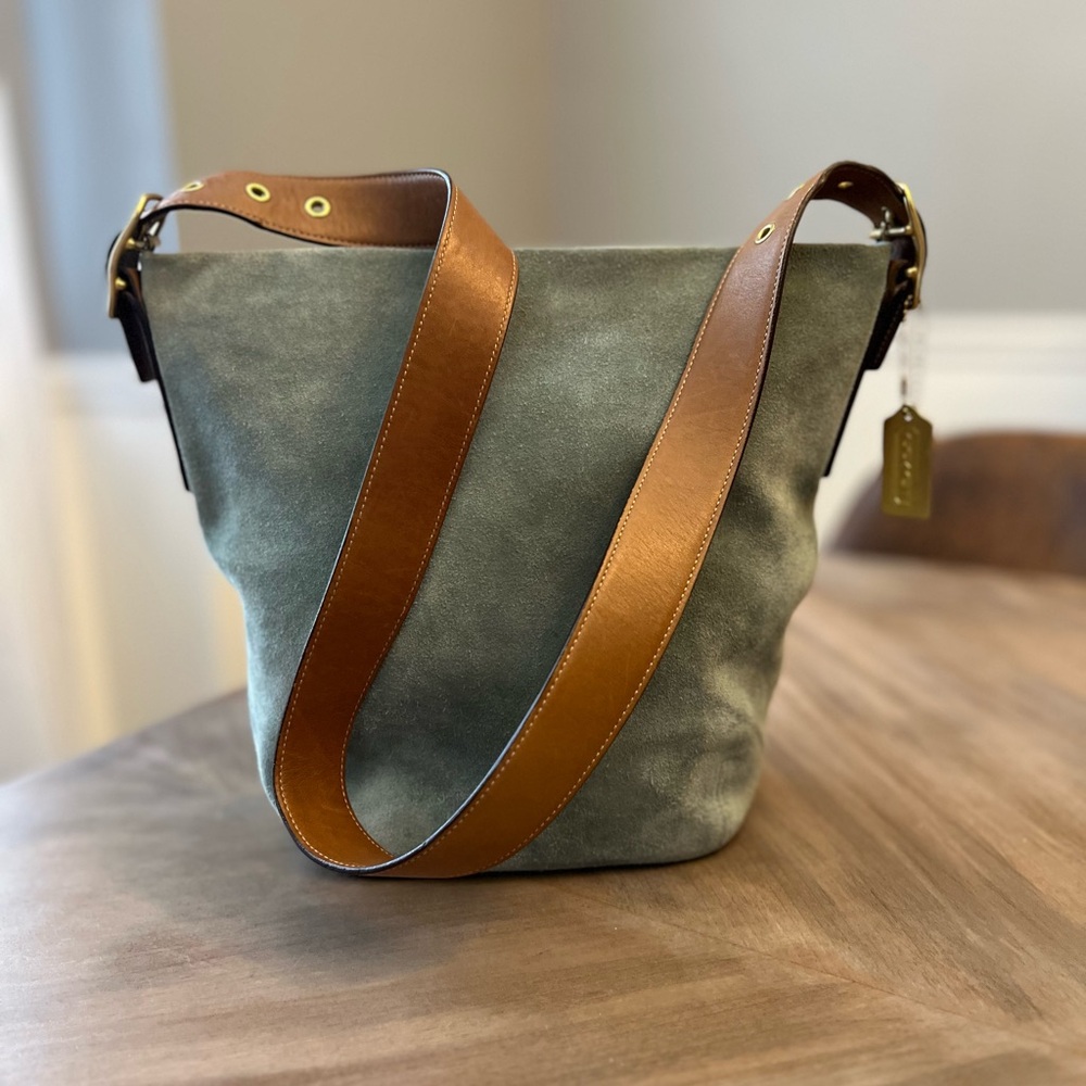 Vintage Coach Suede Small Duffle Sac 9187